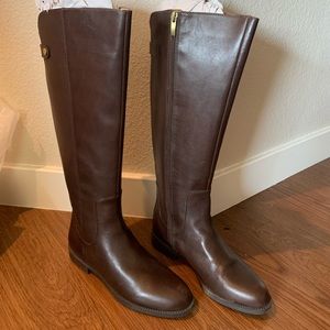 Leather Riding Boots - dark brown